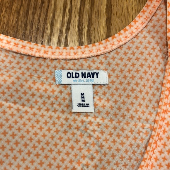 Orange Print Tank With Interesting Hem Detail - Picture 4 of 4